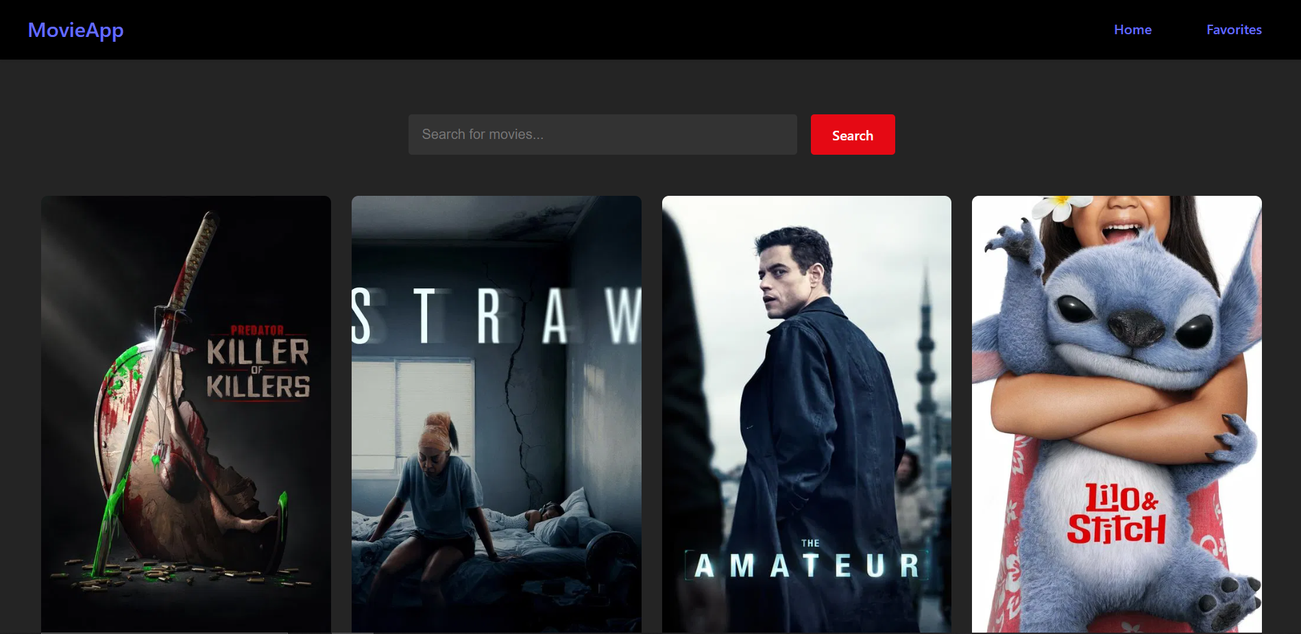 Movie browser React app