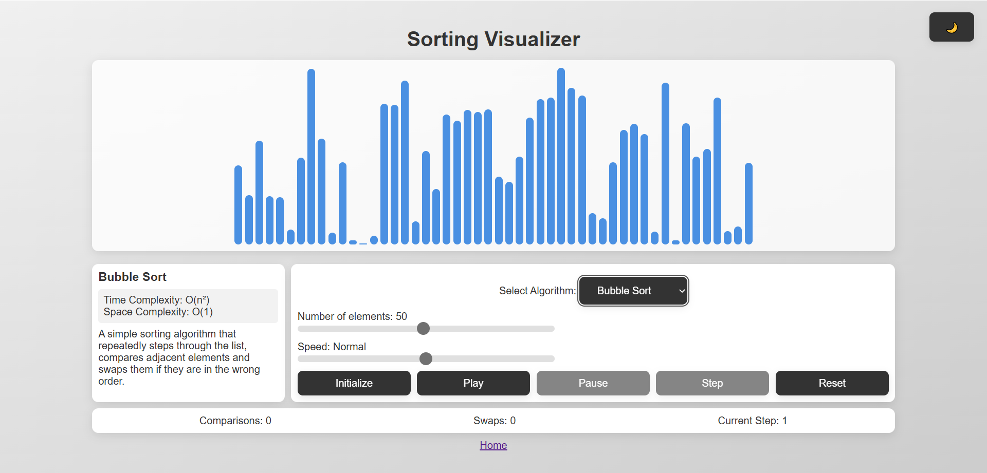 Sorting visualizer